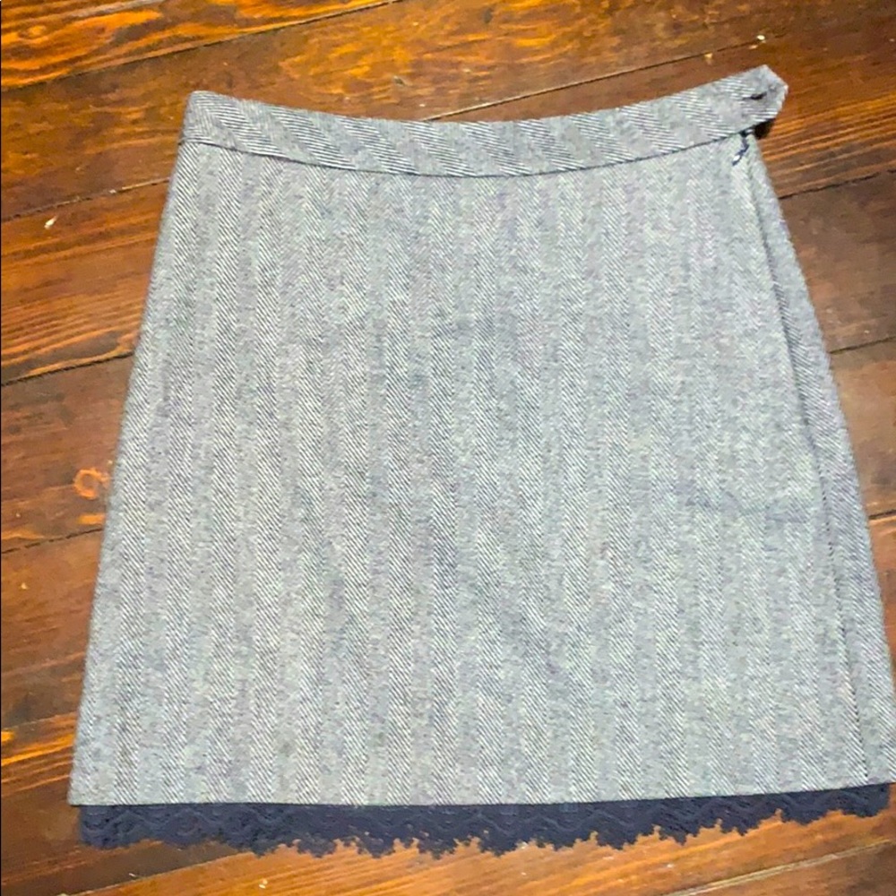 Brooks brothers red fleece wool skirt